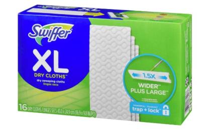 A4445 : Swiffer A4445 : Hygiène et santé - Savons et gels douche - Chiffon Sec (x-lar.) SWIFFER, CHIFFON sec (x-lar.), 4 x 16 UN