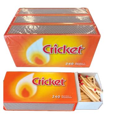 A70116 : Cricket A70116 : Accessoires & fournitures - Allume-feu - Allumet. Bois CRICKET, ALLUMET. bois,40 pqts x (3 btes x 240 allumet.)