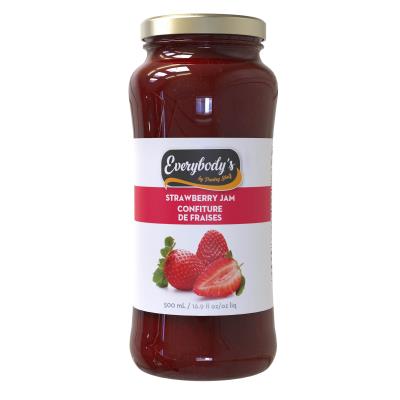 C715 : Everybody's C715 : Déjeuner et collations - Tartinades - Conf. (pure) Fraises EVERYBODY'S, CONF. (pure) FRAISES , 12 x 500ML