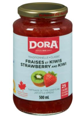 C7569 : Dora C7569 : Conserves et bocaux - Fruits - Conf. Fraise Kiwi DORA, CONF. FRAISE KIWI, 12 x 500 ML