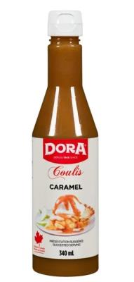 C876 : Dora C876 : Déjeuner et collations - Tartinades - Coulis Caramel DORA,COULIS caramel, 12 x 340 ML