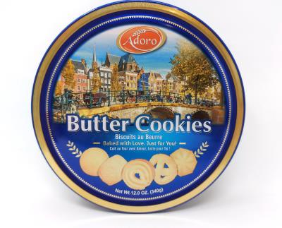 CB4785-OU : Adoro CB4785-OU : Déjeuner et collations - Biscuits - Biscuits Danois Bte Metal ADORO , biscuits DANOIS bte metal , 12 x 340g