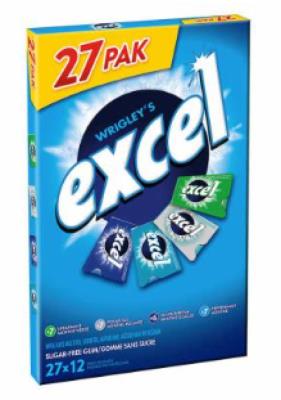 CG531-M : Excel CG531-M : Confiseries - Gommes - 20 Livres De( 27 Pqts-gum Ass.) EXCEL , 20 livres de( 27 PQTS-gum ass.) , 20 x 27  : 540 pqt