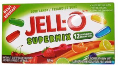 CG5421-JU : Jell-o CG5421-JU : Confiseries - Bonbons - Bonbons MÉlange Sur JELL-O,BONBONS MÉLANGE SUR,12 x 120G