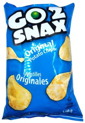 CG7226-OU : Go 2 snax CG7226-OU : Confiseries - Croustilles  - Chips Original GO 2 SNAX,CHIPS ORIGINAL, 16 x 140g