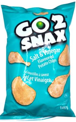 CG7332-OU : Go 2 snax CG7332-OU : Confiseries - Croustilles  - Chips Sel & Vinaigre GO 2 SNAX,CHIPS sel & vinaigre, 16 x 140g