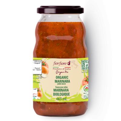 CH273-OU : Fiorfiore CH273-OU : Condiments - Sauces - Sauce Marinara Biologique FIORFIORE, SAUCE MARINARA biologique, 12 x 665ML