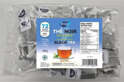 CK0010-OU : Tetley CK0010-OU : Breuvages - Café - ThÉ Noir Décaf. TETLEY , THÉ NOIR décaf., 32 x 72 (sach)