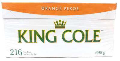 CK0015 : King cole CK0015 : Breuvages - Thés - The Orange Pekoe KING COLE,THE ORANGE PEKOE, 4X216UN