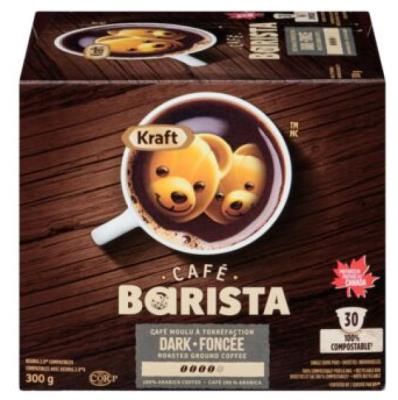 CK990-OU : Kraft CK990-OU : Breuvages - Café - CafÉ Barista Foncé (30 Cup) KRAFT,CAFÉ BARISTA foncé (30 CUP),4 x 300G