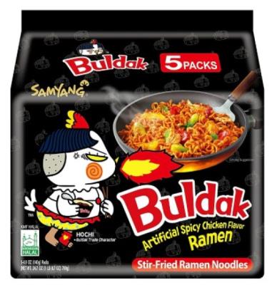 CN8789 : Buldak CN8789 : Pâtes, riz et nouilles - Ramen - Ramen Poulet ÉpicÉ Original BULDAK,RAMEN POULET ÉPICÉ original,8 x (5 x 140G)