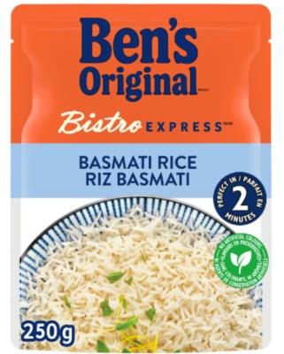 CS54 : Ben's CS54 : Noix et graines - Riz - Riz Bistro Express Basmati BEN'S, RIZ BISTRO EXPRESS basmati, 12 x 250g