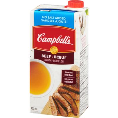 CS895-OU : Campbell CS895-OU : Condiments - Sauces - Bouillon Boeuf Sans Sel CAMPBELL, BOUILLON BOEUF sans sel, 12 x 900 ML