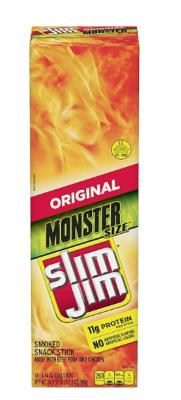 CV24276 : Slim jim CV24276 : Produits congelés - Viande - Monster  ( Jerkey) Orig. SLIM JIM , MONSTER  ( jerkey) orig. , 6 x (18 x 55g)