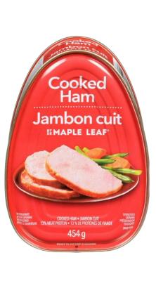 CV35 : Maple leaf CV35 : Conserves et bocaux - Viandes - Jambon Cuit MAPLE LEAF, JAMBON CUIT,12 x 454g