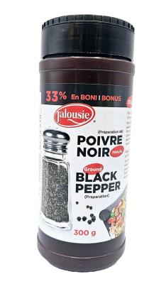 E79 : Jalousie E79 : Condiments - Poivre - Poivre Noir (prep.) JALOUSIE, POIVRE noir (prep.), 12 x 300 g