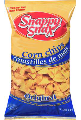 G7119 : Snappy snax G7119 : Confiseries - Croustilles  - Corn Chips Original SNAPPY SNAX,  corn chips ORIGINAL, 12 x 312g