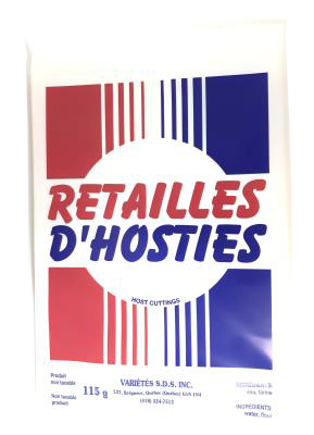 G803 : Sds G803 : Confiseries - Croustilles  - Retailles Hosties SDS,RETAILLES HOSTIES, 24  x 115g (GROS pack)