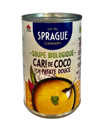 S35 : Sprague S35 : Conserves et bocaux - Soupes - Soupe Cari De Coco Bio SPRAGUE, SOUPE cari de coco bio, 12 x 398ml