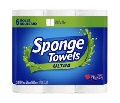 S53606 : Sponge towels S53606 : Produits ménagers - Papier essuie-tout - Ultra Mesure SPONGE TOWELS, ULTRA MESURE,4X6RLX