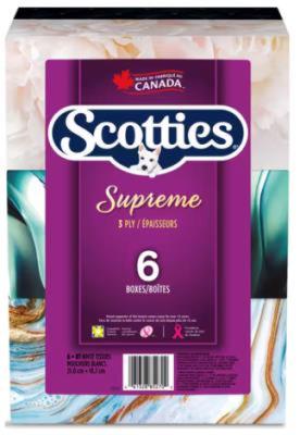 S85270-OU : Scotties S85270-OU : Hygiène et santé - Papiers-mouchoirs - Mouch.supreme SCOTTIES, MOUCH.SUPREME, 8 x 6 x 81 FEUIL